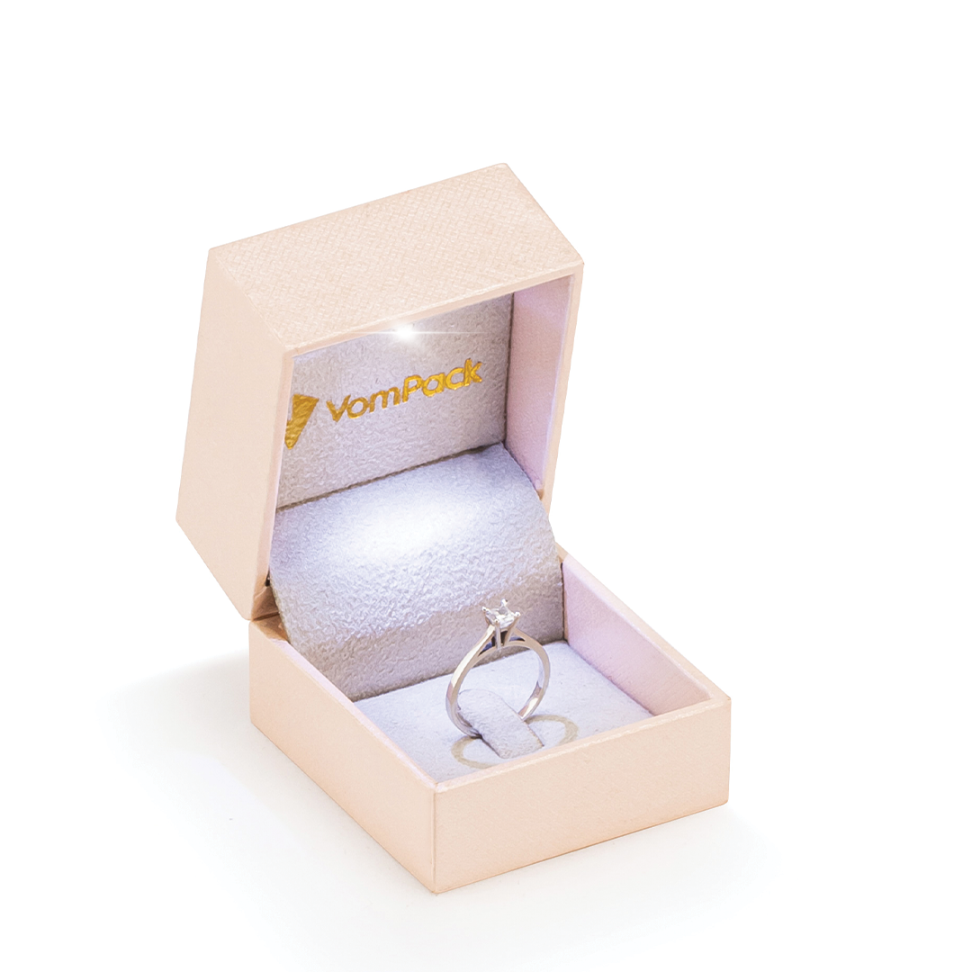 Salmon Led Light Nail Ring Box