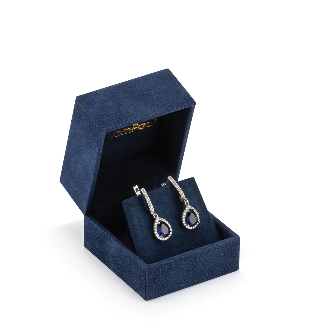 Navy Blue Earring Box