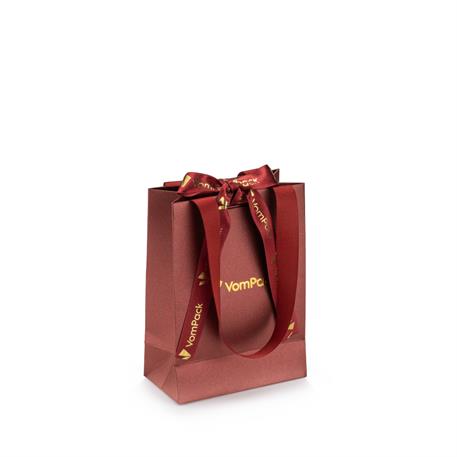 13x18x7 Varak Logo Baskılı Karton Çanta