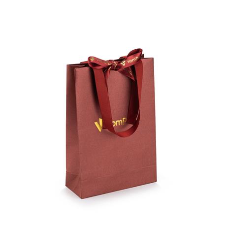 17x25x7 Varak Logo Baskılı Karton Çanta