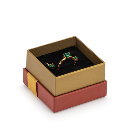 Bordo Yüzük veya Küpe Kutusu