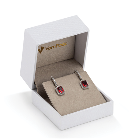 Beyaz Büyük Küpe Kutusu