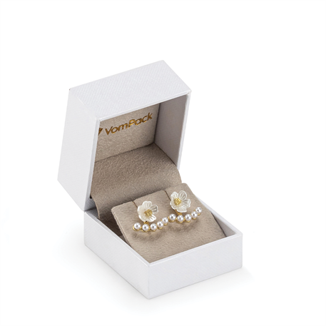 Beyaz Küçük Küpe Kutusu