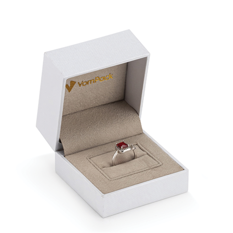 Beyaz Rulo Büyük Yüzük Kutusu