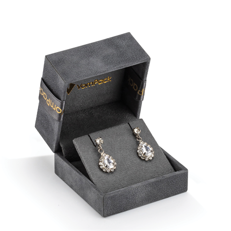 Gri Büyük Küpe Kutusu