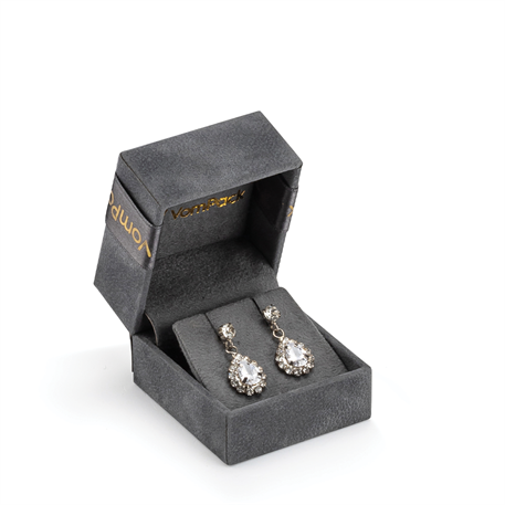 Gri Küçük Küpe Kutusu