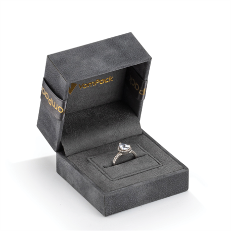 Gri Rulo Büyük Yüzük Kutusu