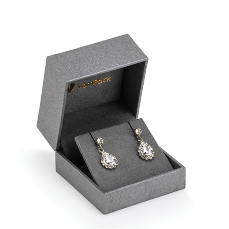 Gri Büyük Küpe Kutusu