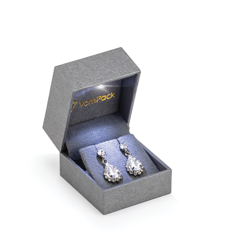 Gri Işıklı Küçük Küpe Kutusu