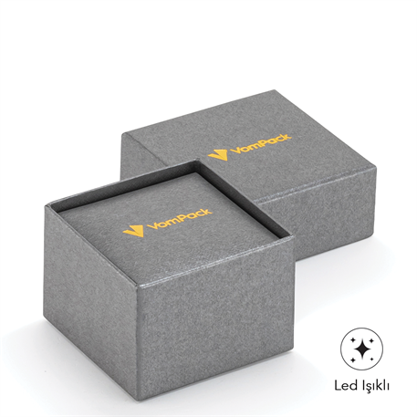 Gri Işıklı Rulo Büyük Yüzük Kutusu