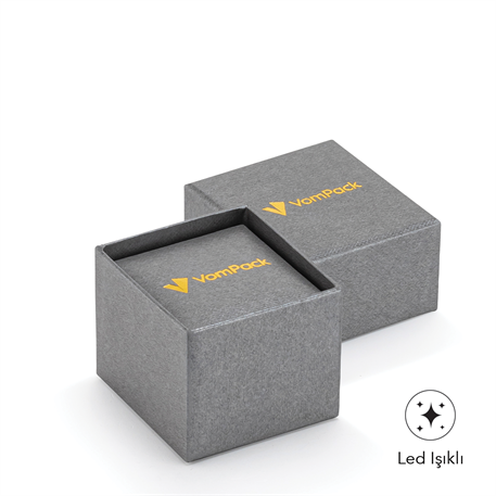 Gri Işıklı Rulo Küçük Yüzük Kutusu