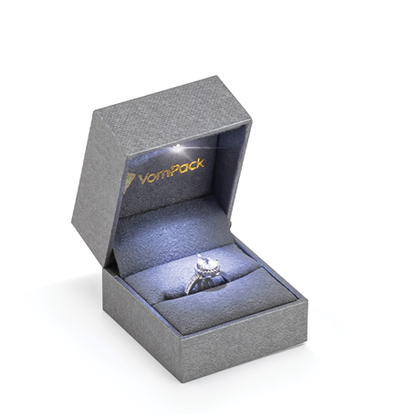 Gri Işıklı Rulo Küçük Yüzük Kutusu