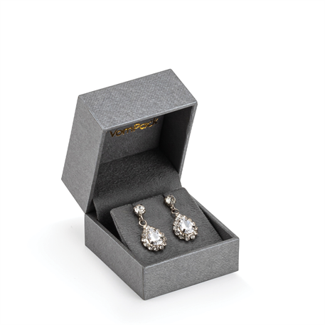 Gri Küçük Küpe Kutusu