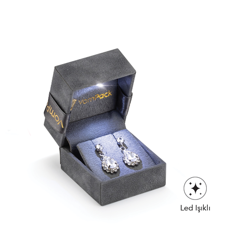 Gri Işıklı Küçük Küpe Kutusu