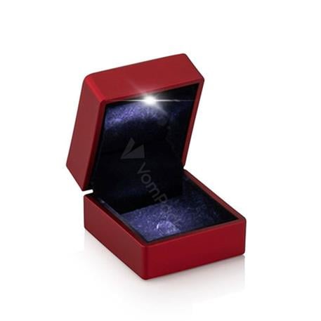 Red Led Light Prongs Ring Box