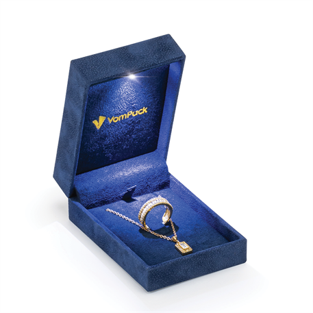 Lacivert Işıklı Kolye Kutusu