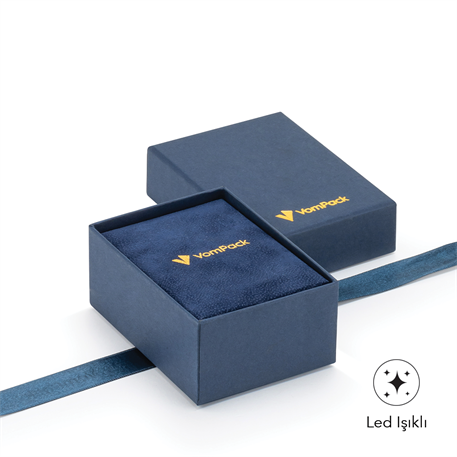 Lacivert Işıklı Kolye Kutusu