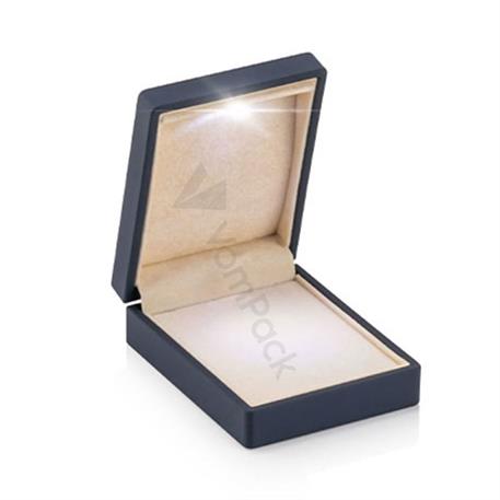 Lacivert Işıklı Kolye Miniset Kutusu