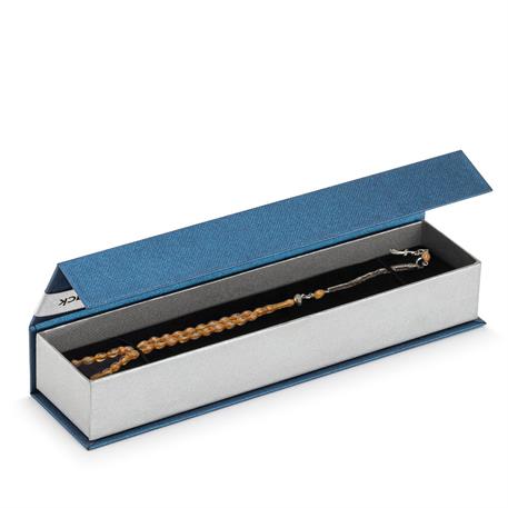 Lacivert Kurdeleli Tesbih Kutusu