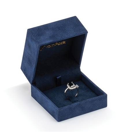 Lacivert Tırnaklı Büyük Yüzük Kutusu