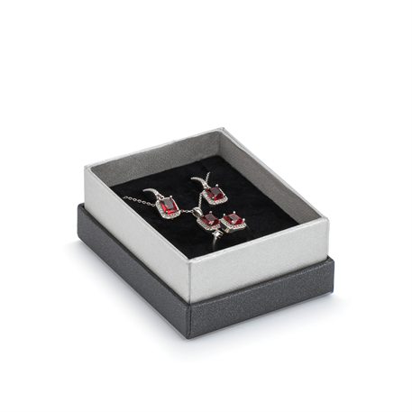 Black Double Covered Pendant or Miniset Box