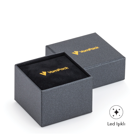 Siyah Işıklı Büyük Küpe Kutusu