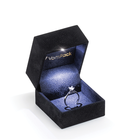 Siyah Işıklı Tırnaklı Küçük Yüzük Kutusu