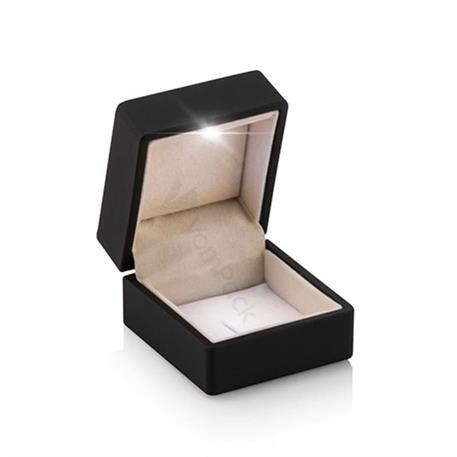 Black Led Light Prongs Ring Box