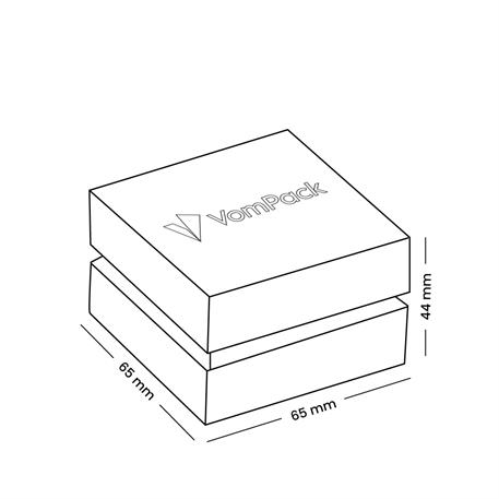 Black Double Covered Ring or Earring Box