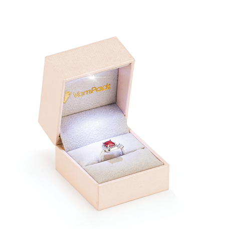 Somon Işıklı Rulo Küçük Yüzük Kutusu