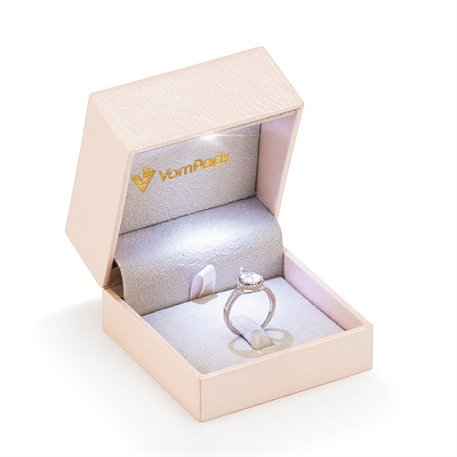 Somon Işıklı Tırnaklı Büyük Yüzük Kutusu