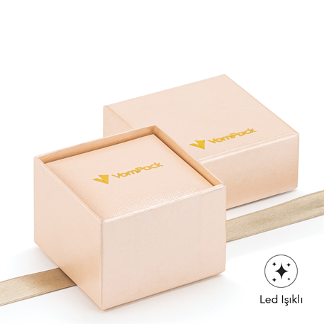 Somon Işıklı Tırnaklı Büyük Yüzük Kutusu