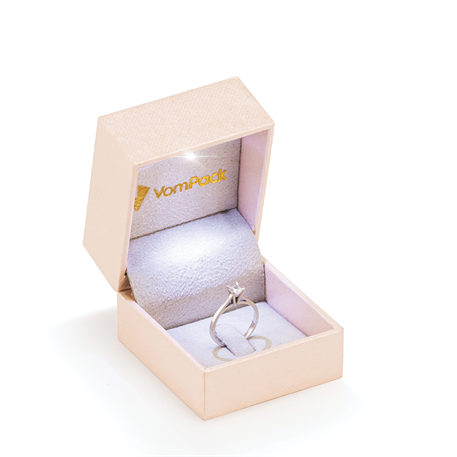 Somon Işıklı Tırnaklı Küçük Yüzük Kutusu