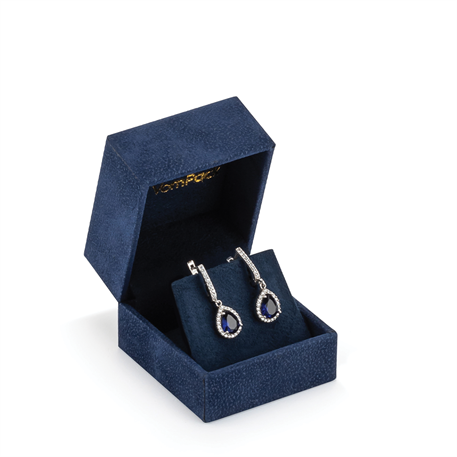 Lacivert Küçük Küpe Kutusu