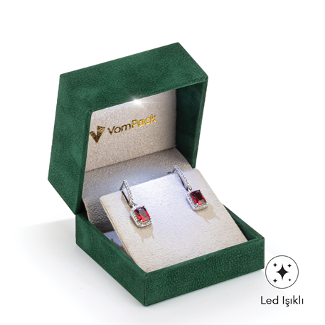 Yeşil Işıklı Büyük Küpe Kutusu