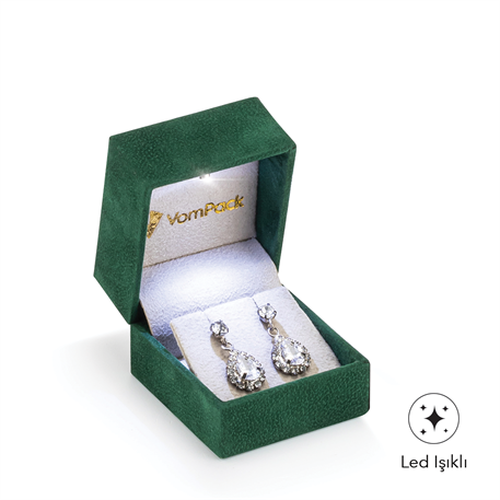 Yeşil Işıklı Küçük Küpe Kutusu