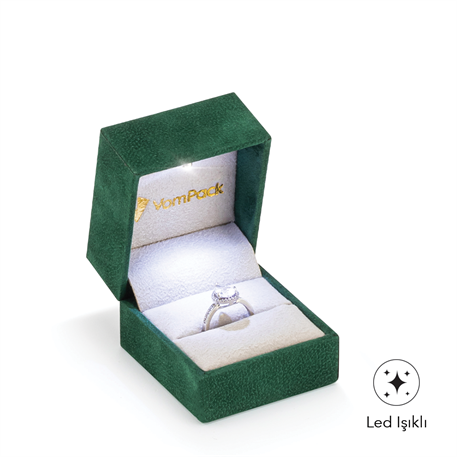 Yeşil Işıklı Rulo Küçük Yüzük Kutusu