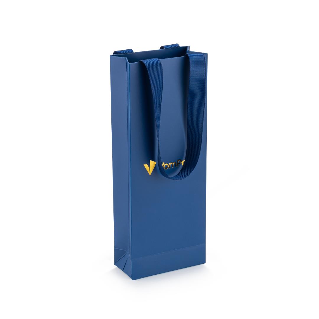 10x26x5 Varak Logo Baskılı Karton Çanta
