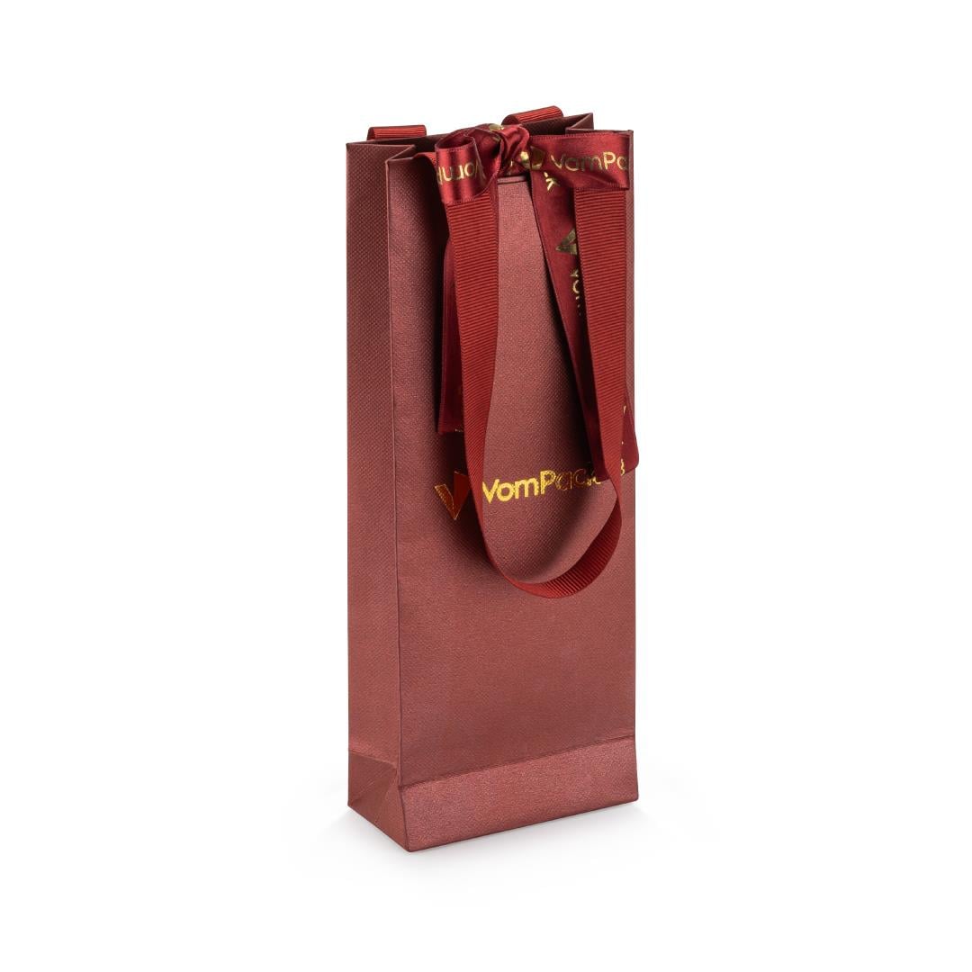 10x26x5 Varak Logo Baskılı Karton Çanta