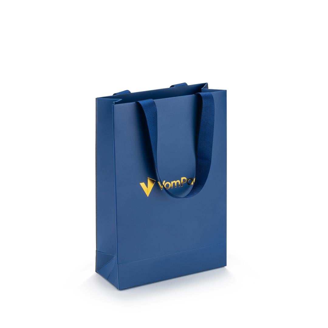 17x25x7 Varak Logo Baskılı Karton Çanta