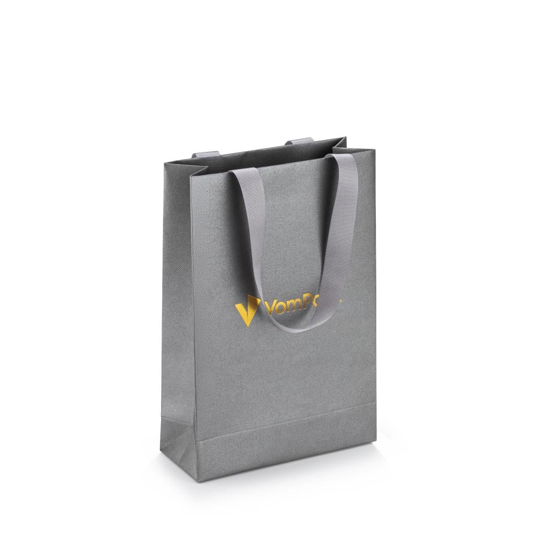 17x25x7 Varak Logo Baskılı Karton Çanta