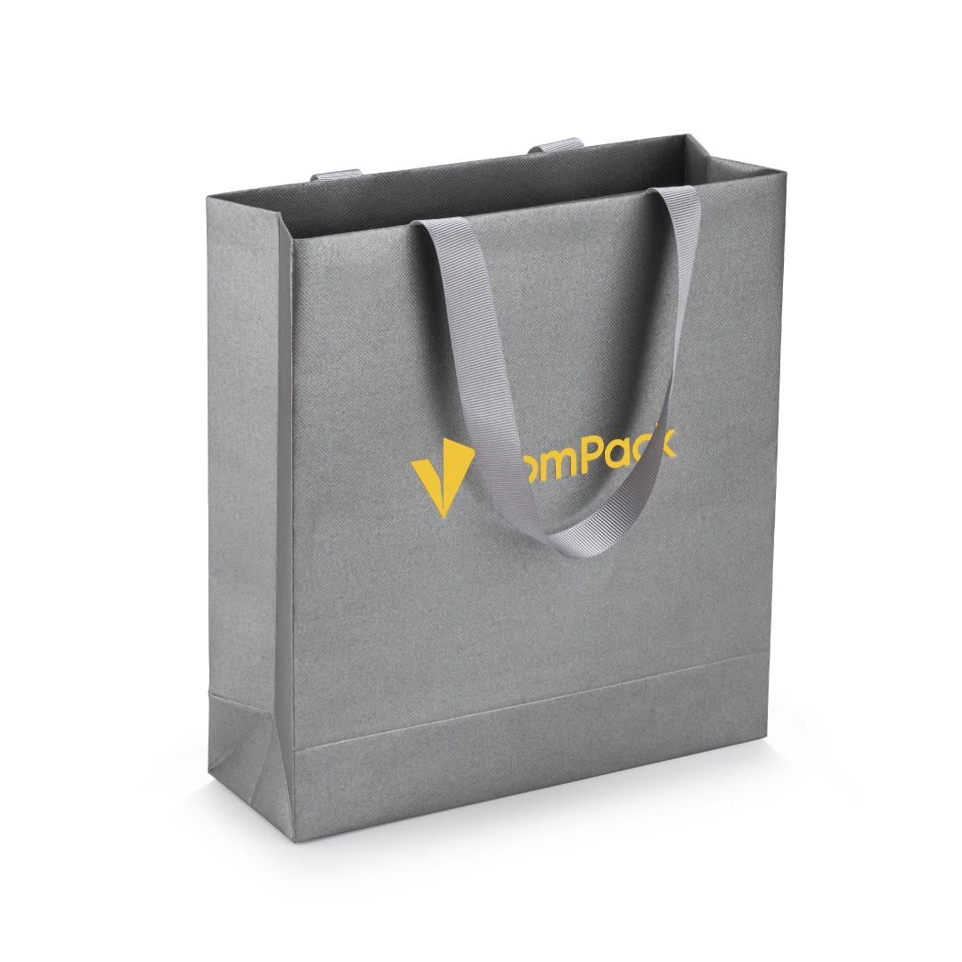 23x25x8 Varak Logo Baskılı Karton Çanta
