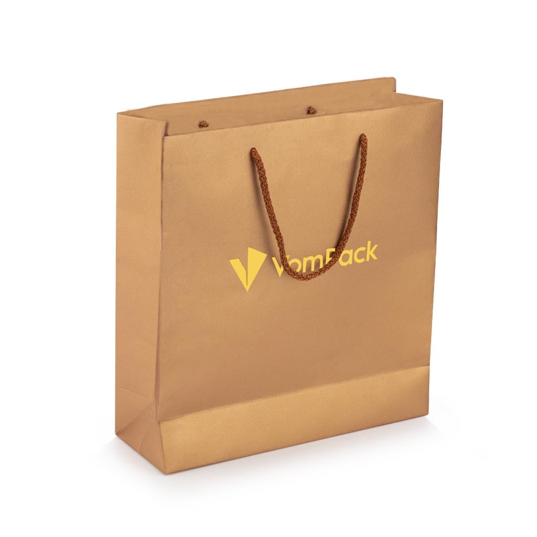 23x25x8 Varak Logo Baskılı Karton Çanta
