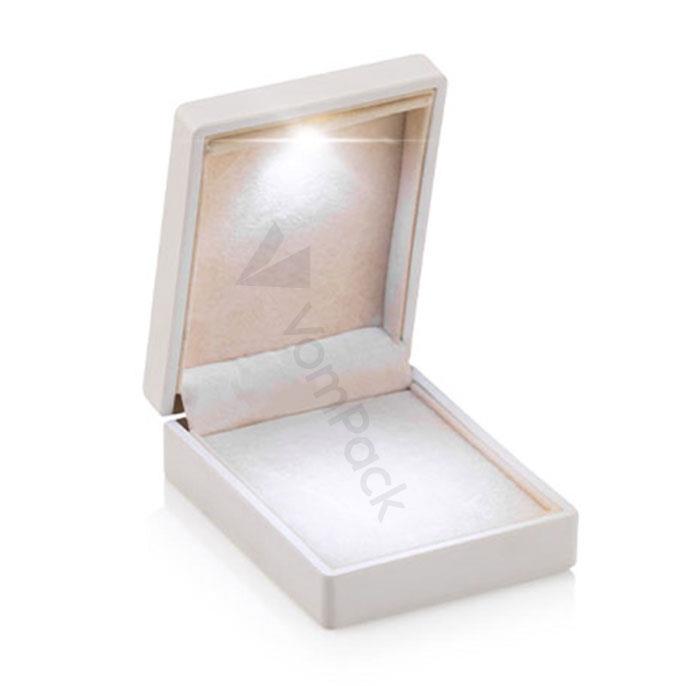 White Led Light Jewelry Pendant Miniset Box