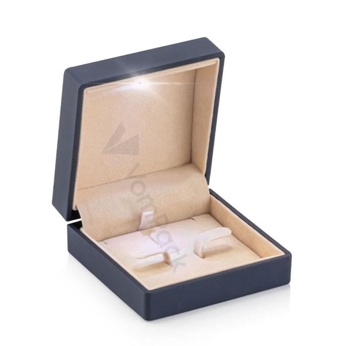 Navy Blue Led Light Jewelry Bracelet Miniset Box