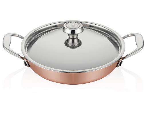 ELITE MM COPPER ROUND DISH 14CM + LID