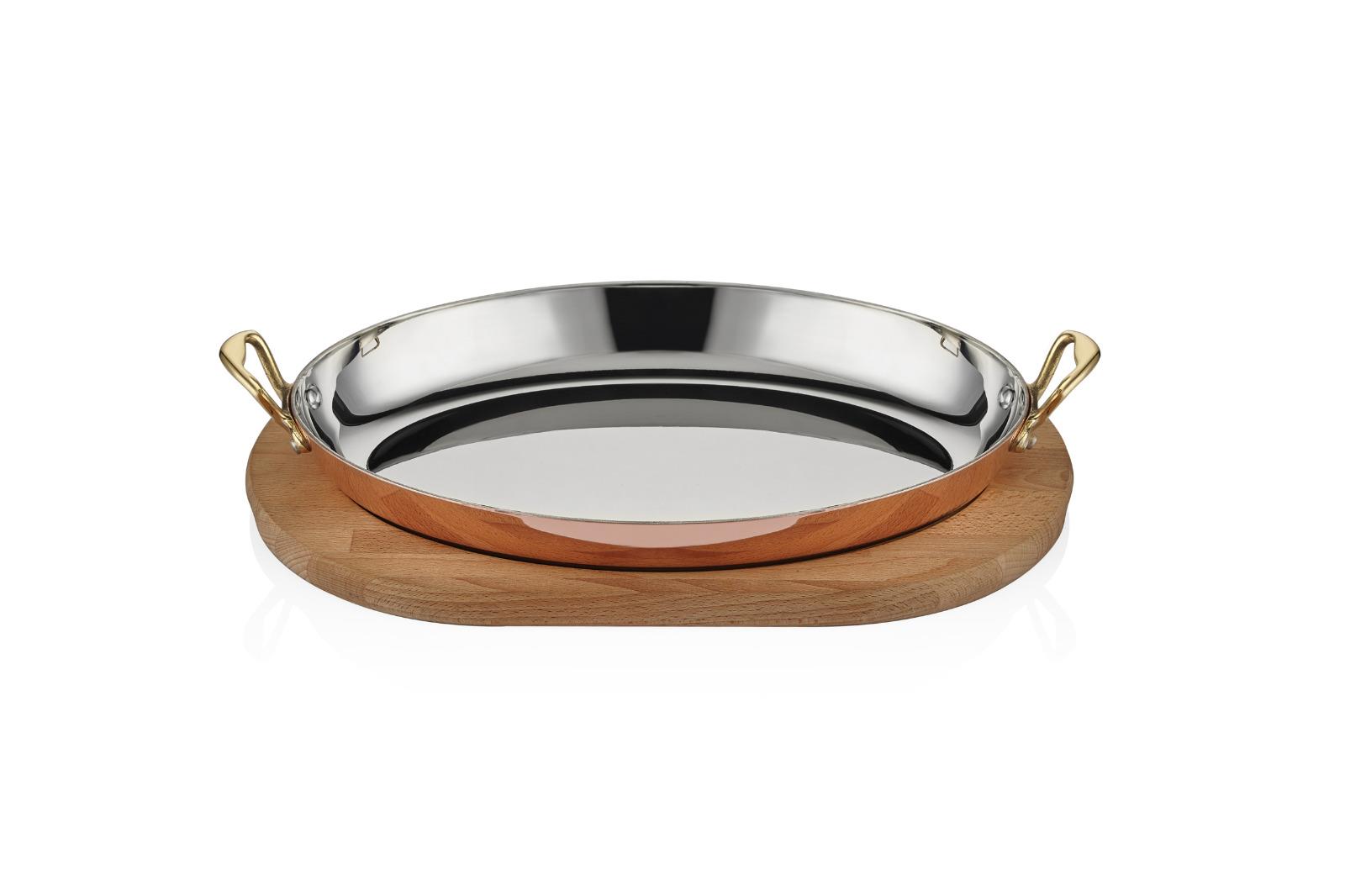 MM COPPER OVAL DISH + TRIVET