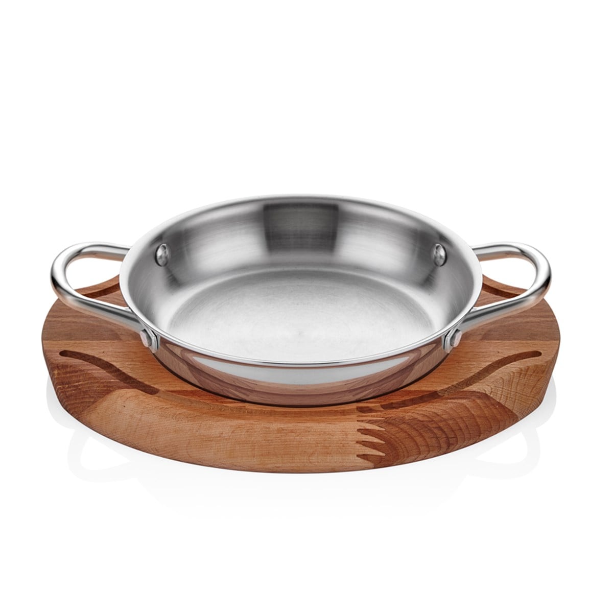 MM STEEL ROUND DISH +TRIVET