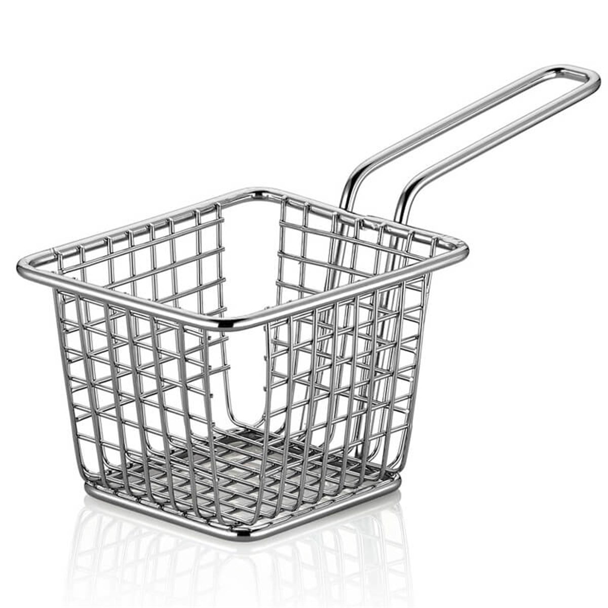 S/S Square,MINI CHIPS BASKET 10*8*7CM 