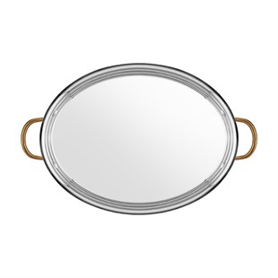 Multi Metal Copper Oval Low Omelette Pan